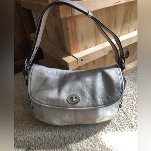 Coach silver purse